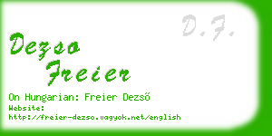 dezso freier business card